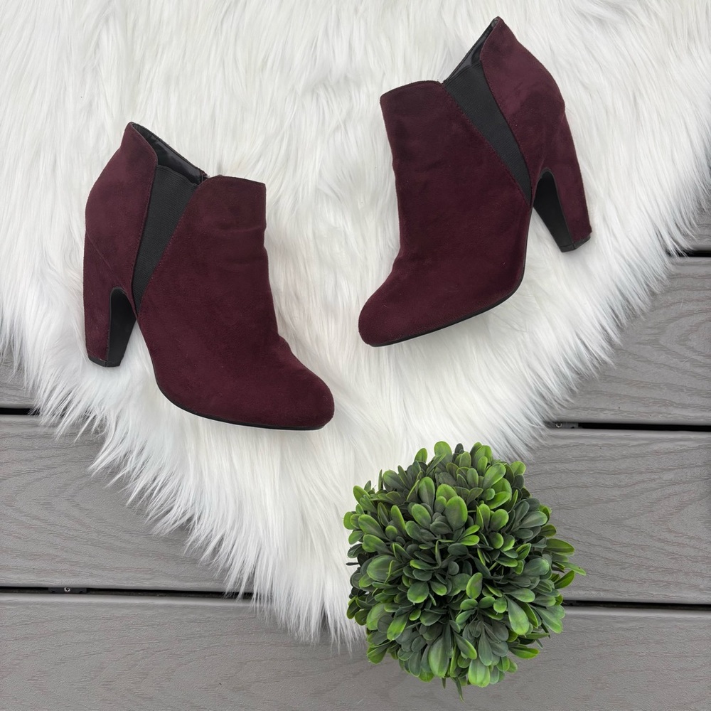 Maroon Ankle Boots